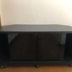 黒テレビ台　キャスター付き