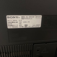 40インチTVとデッキのセットの画像