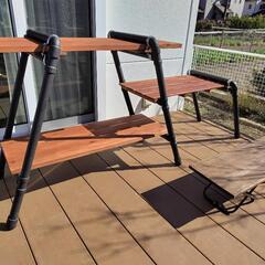 ウッド テーブル　アウトドア　キャンプの画像