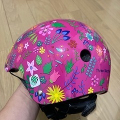 ThreeWeather 子供用ヘルメット　花柄ピンクの画像