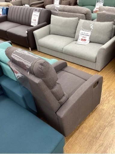KC-46【新入荷　リサイクル品】1シーターリクライニングソファ　ブラウン