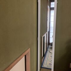 ミラー付き本棚【３年使用】木目調ホワイト　