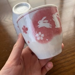 うさぎ柄 湯のみの画像