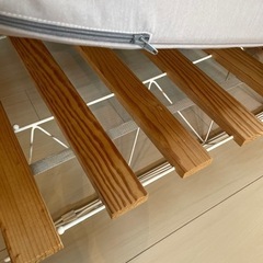 【4/8-16引取0円】IKEA シングルベッド＆マットレス&パッドの画像