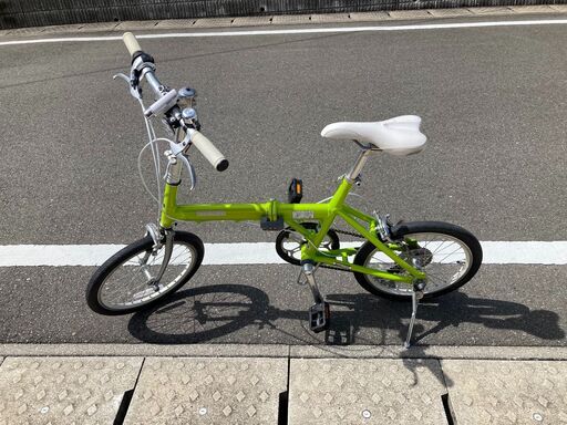 折り畳み自転車 18インチ ７段 ブリヂストン SNL187 スプリングライム