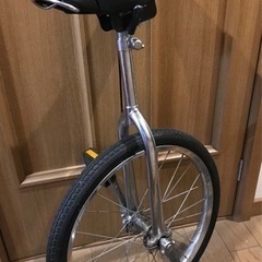 一輪車　20インチ　シルバー