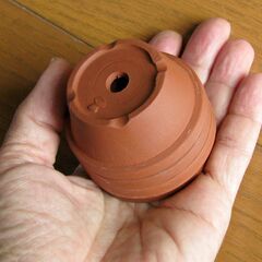 未使用＆中古【ミニ植木鉢 素焼き 水草 多肉 ２号】４個