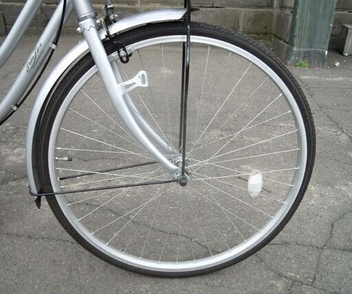 26インチ ママチャリ シルバー シティサイクル 26型 自転車 切替え/ライトなし 札幌市東区 新道東店