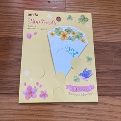 ミニカード 水彩クローバー＆さくら