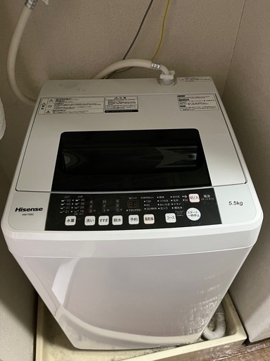 【3/26迄なら無料】洗濯機 Hisense 2018年新品購入 5.5kg