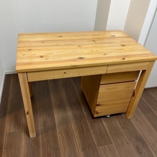 無印良品　パイン材木製デスク　中古
