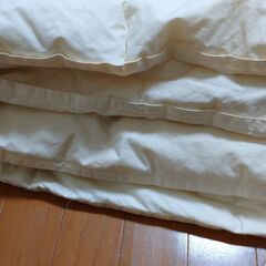 羽毛布団 ダウン90% 2枚重ねの画像