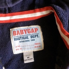 ベビーギャップ baby gap パーカー 60サイズの画像
