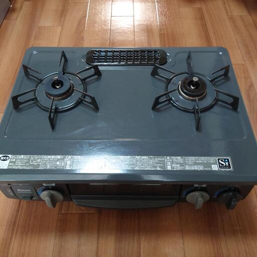 都市ガス Rinnai 2口ガスコンロ 魚グリル未使用
