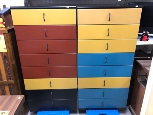 ※終了※【一台¥5,000-】★カラフル★家具 収納 ポップ タンス 桐タンス