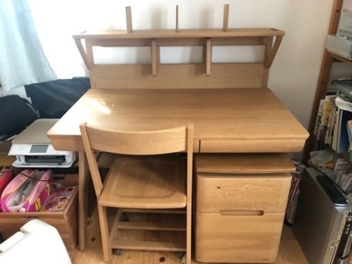 浜本工芸　学習机＆サイドチェスト&椅子　セット