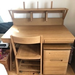 浜本工芸 学習机＆サイドチェスト&椅子 セット