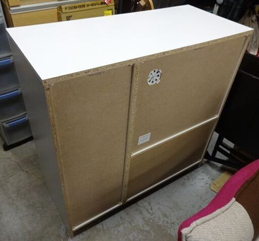 ニトリ レンジ台 フォルム 幅90×奥行40×高さ89cm ホワイト 白 RE9090 NITORI ミドルレンジボード 札幌市 白石