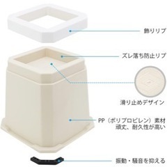 UR賃貸にオススメ！　洗濯機用　防振　かさ上げ台　12.5cmの画像