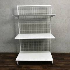 🔷🔶🔷WY1/5 片面3段 システム什器 ネットタイプ コンビニ什器 収納 棚 H150㎝×W90㎝ ★直接引取り歓迎🔷🔶🔷の画像