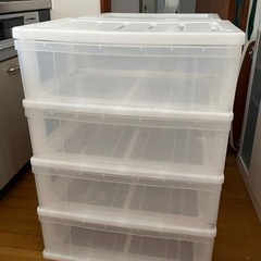 無料◆クリア衣装ケース(横58cm)◆
