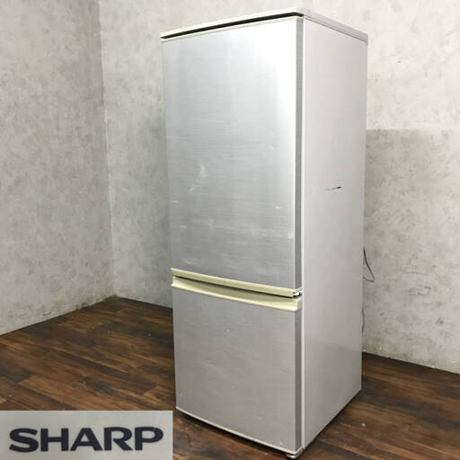 WY1/3 シャープ SHARP ノンフロン冷凍冷蔵庫 2017年製 2ドア SJ-D17C-S つけかけどっちもドア 167L