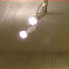 配線レール用　スポットライト　天井照明器具　LEDランプをお付けします　【雑貨店閉店による、備品処分】の画像