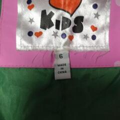 ·ピンク水玉柄レインコート120サイズの画像