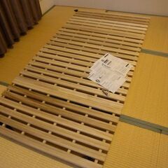 桐すのこベッド　シングルサイズ　布団干しにも