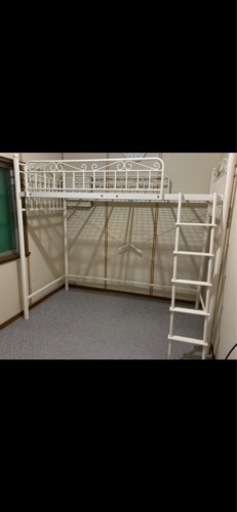 未使用　ロフトベッド　シングル　ベット　白色　美品