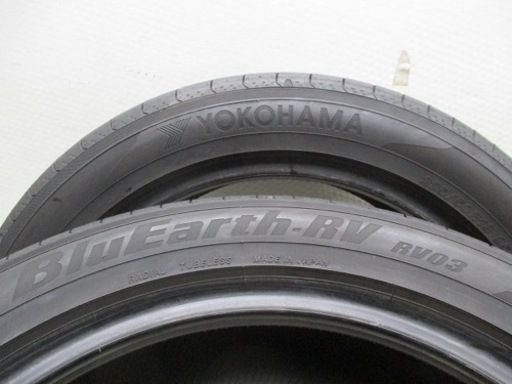 225/50R18 9分山 ヨコハマ ブルーアースRV03 2022年製 中古タイヤ【2本】