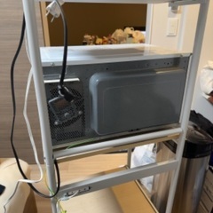 【山善】レンジ台 キャスター付き+【Panasonic】電子レンジの画像