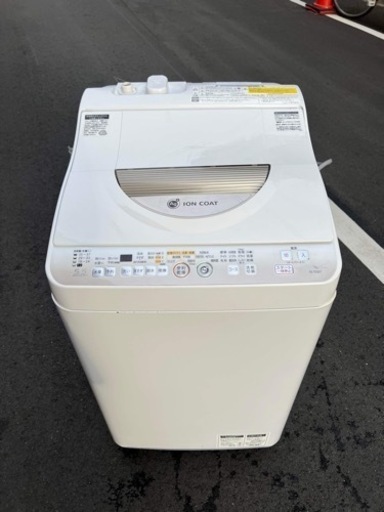 ? 大阪市内配達設置無料 ?シャープ洗濯機乾燥機付き　5.５KG??保証有り