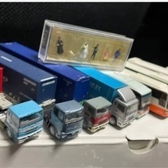 Nゲージ　トレーラー他　情景10台セット　フィギュア付