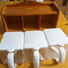 [受渡者決定]調味料ラック　木製　スパイスラックの画像