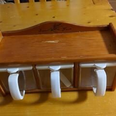 [受渡者決定]調味料ラック　木製　スパイスラックの画像