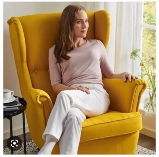 【美品】IKEA  STRANDMON  ウイングチェア  １人掛けソファ