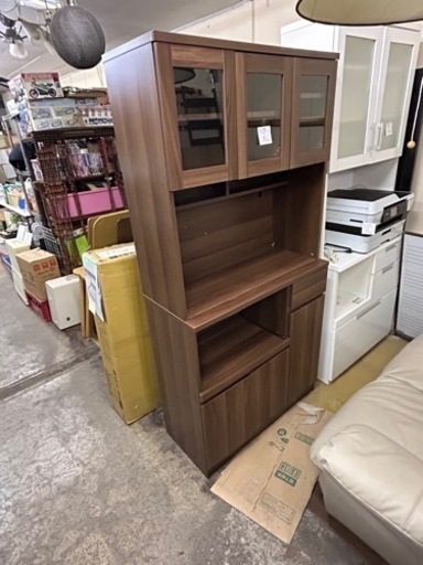 万代店　ベルーナ　キッチンボードオシャレ食器棚　幅90