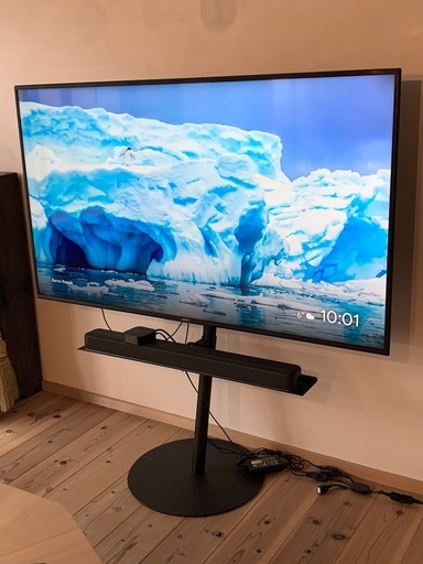 【65インチ液晶テレビ＋スタンド：値下げしました】SONY BRAVIA（ブラビア） KJ-65X80J +【テレビスタンド】 WALL INTERIOR TV STAND anataIRO LARGE TYPE