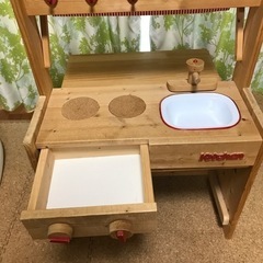 木製子供用キッチン　お店屋さんごっこ用　おままごとの画像