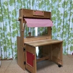 木製子供用キッチン　お店屋さんごっこ用　おままごとの画像