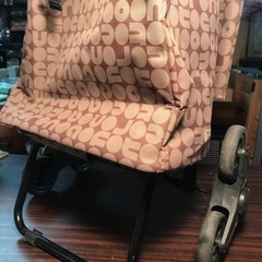 段差らくらく！保冷機能付き！お買い物キャリーバッグ　ブラウンの画像
