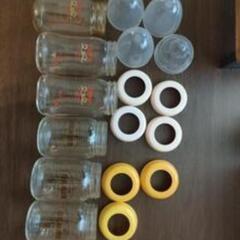 哺乳瓶ガラス5本＋プラ1本