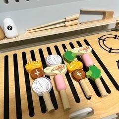 【美品】木製おままごとバーベキューセットの画像
