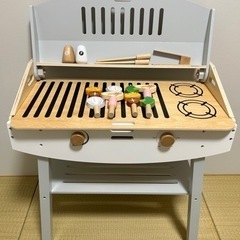 【美品】木製おままごとバーベキューセットの画像