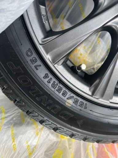 ?冬タイヤ　きれいです！　ダンロップWM02 155/65R14 75Q