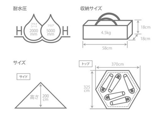 DODワンポールテント（M）5人用