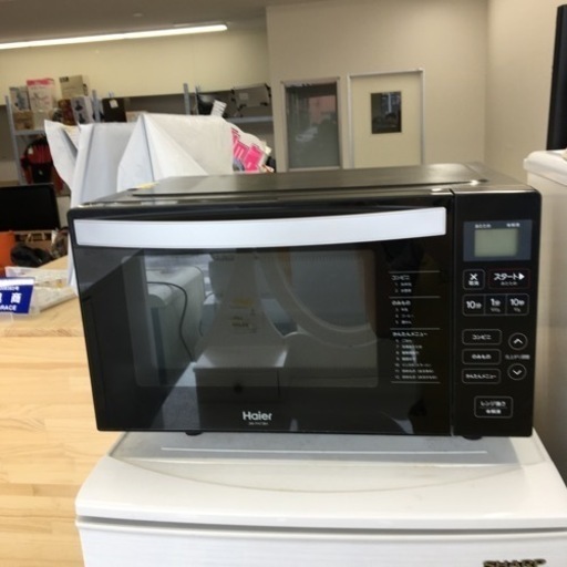 HJ404【中古】Haier ヘルツフリー電子レンジ JM-FH18H