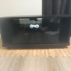 テレビ台 ガラス戸 キャスター付きの画像