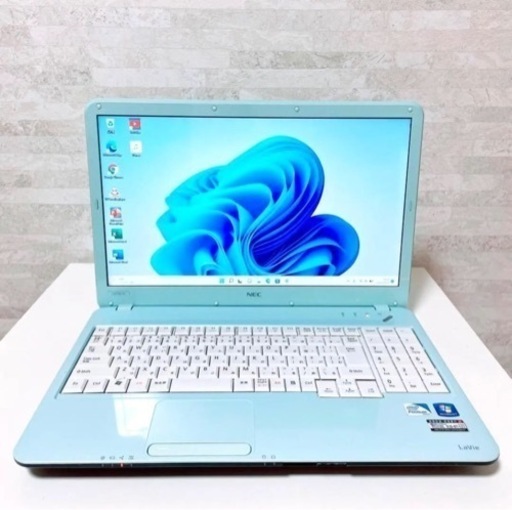 【水色】3月分④ NEC ノートパソコン Windows11大容量保存HDD 水色】NEC ノートパソコン Windows11大容量保存HDD